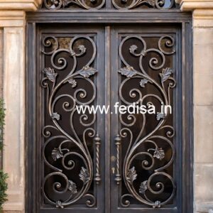 Stylish Black Steel Gate Grill Design for Homes No-1713