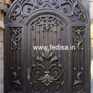 Contemporary Black Metal Gate Grill Design No-1728