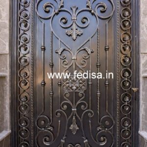 Stylish Black Iron Grill Gate Design No-1774