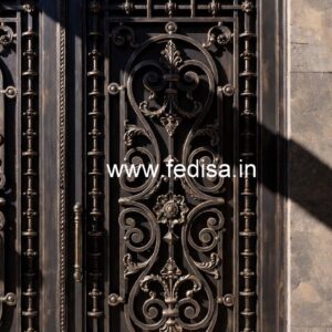 Contemporary Black Steel Grill Gate Design No-1790