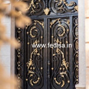 Stylish Metal Gate Grill Design for Main Entrance No-1841