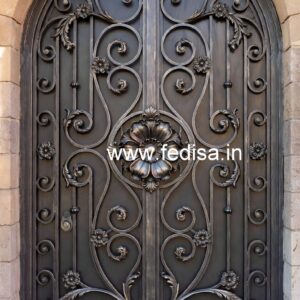 Modern Geometric Gate Grill Design for Entrances No-1871