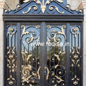 Artistic Front Gate Grill Design for Elegant Homes No-1878