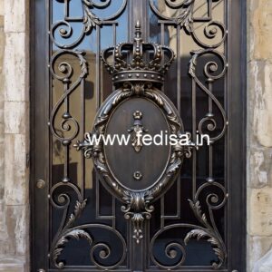 Luxury Iron Grill Gate Design with Golden Finish No-1890
