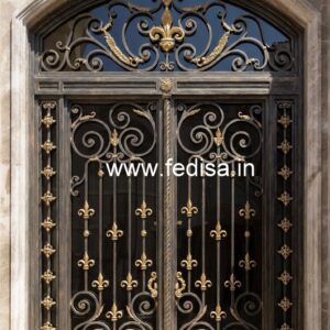 Stylish Steel Gate Grill Design for Elegant Entrance No-1903