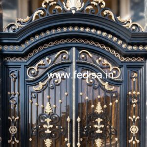 Modern Exterior Grill Gate Design for House Front No-1912
