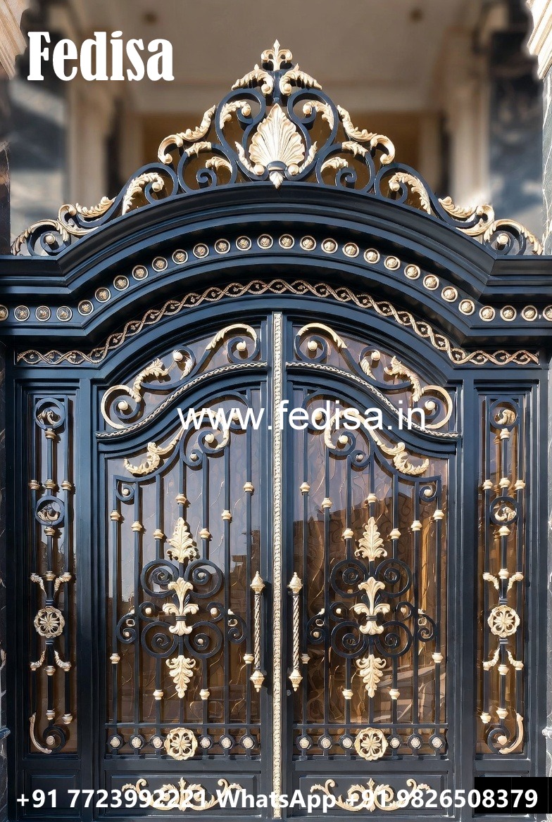 Modern Exterior Grill Gate Design for House Front No-1912