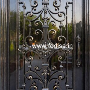 Elegant Exterior Grill Gate Design for Contemporary Villas No-1991