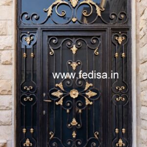 Stylish Exterior Grill Gate Design for Elegant Entrances No-2003