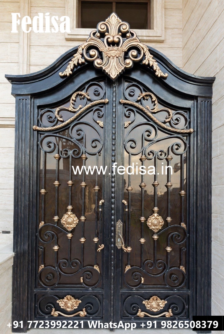 Stylish Black Steel Gate Grill Design for Homes No-2013
