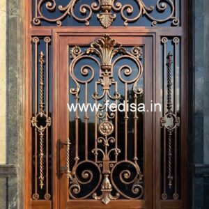 Elegant Contemporary Gate Grill Design with Artistic Pattern No-2014