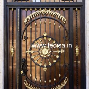 Stylish Black Iron Grill Gate Design No-2074