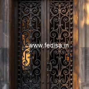 Contemporary Gate Grill Design with Artistic Patterns No-2115