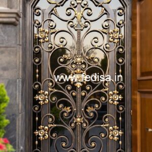 Modern Gate Grill Design with Artistic Detailing No-2188