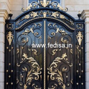 Luxury Iron Grill Gate Design with Golden Finish No-2190