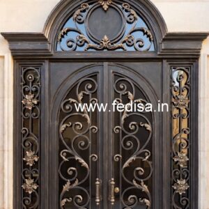 Minimal Steel Gate Grill Design for Elegant Homes No-2193