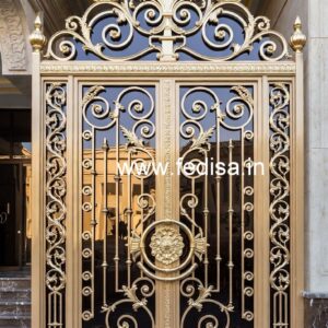 Stylish Steel Gate Grill Design for Elegant Entrance No-2203