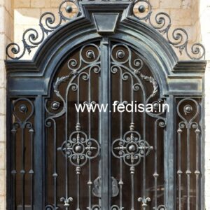Stylish Main Gate Grill Design with Modern Patterns No-2216