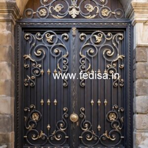 Modern Black Iron Gate Grill Design Inspiration No-2241