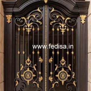 Elegant Main Gate Grill Design for Luxury Residences No-2253