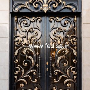 Elegant Contemporary Gate Grill Design with Artistic Pattern No-2314
