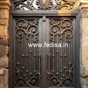 Stylish Modern Iron Grill Gate Design for Homes No-2340