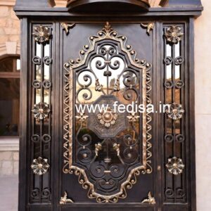 Modern House Front Entrance Grill Gate Design No-2344
