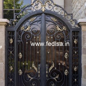 Stylish Black Iron Grill Gate Design No-2374