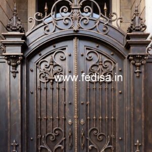 Stylish Gate Grill Design for Contemporary House Fronts No-2402