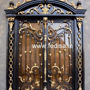 Contemporary Gate Grill Design with Artistic Patterns No-2415