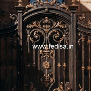 Black Metal Gate Grill Design for Modern Houses ? No. 2420