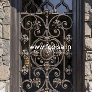 Gate Grill Design with Geometric Pattern Inspiration No-2427