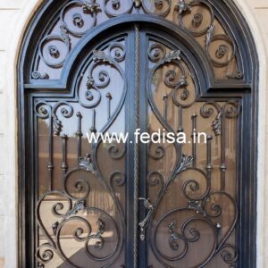 Luxury Iron Grill Gate Design with Golden Finish No-2490