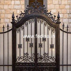 Beautiful Gate Grill Design for Modern Villa Exterior No-2508