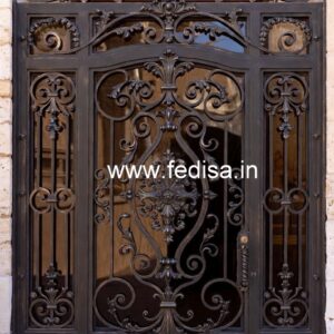 Contemporary Gate Grill Design with Minimal Patterns No-2526