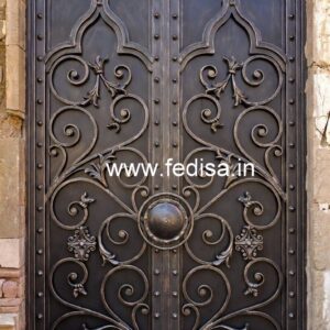 Attractive Modern Gate Grill Design with Geometric Style No-2556
