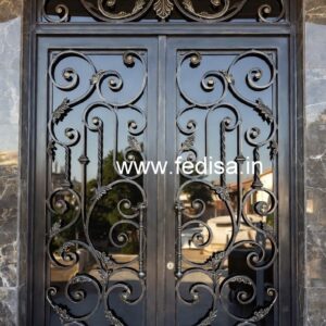 Fancy Exterior Gate Grill Design for Elegant Villas No-2581