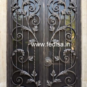 Stylish Black Iron Grill Gate Design No-2674