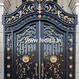 Black Metal Gate Grill Design for Modern Houses No-2720