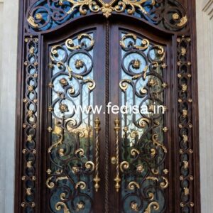 Gate Grill Design with Geometric Pattern Inspiration No-2727