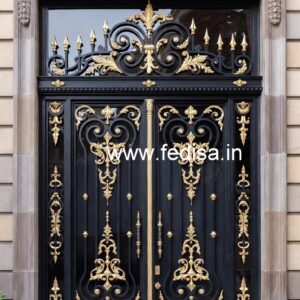 Elegant Sliding Gate Grill Design for Residences No-2761