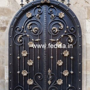 Luxury Iron Grill Gate Design with Golden Finish No-2790