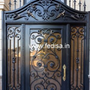 Creative Main Gate Grill Design for House Fronts No-2794