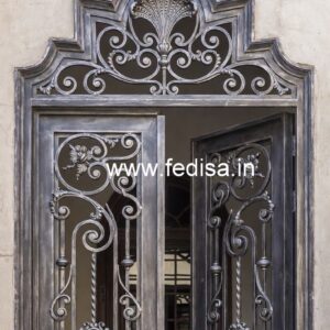 Premium Iron Gate Grill Design for Luxury Villas No. 2804