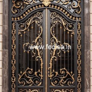 Artistic Main Gate Grill Design for Contemporary Houses No-2805