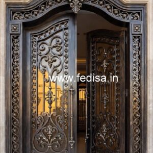 Unique Entrance Gate Grill Design for Contemporary Homes No-2834