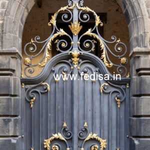Stylish Iron Entrance Gate Grill Design Inspiration No-2867