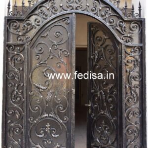 Fancy Exterior Gate Grill Design for Elegant Villas No-2881