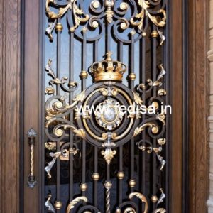 Stylish Black Steel Gate Grill Design for Homes No-2913