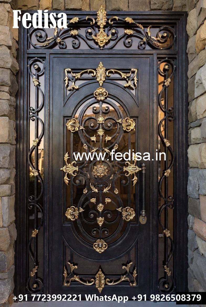 Elegant Contemporary Gate Grill Design with Artistic Pattern No-2914